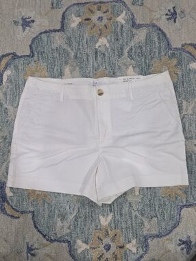 NWT LOFT White Washed Twill Shorts size 14